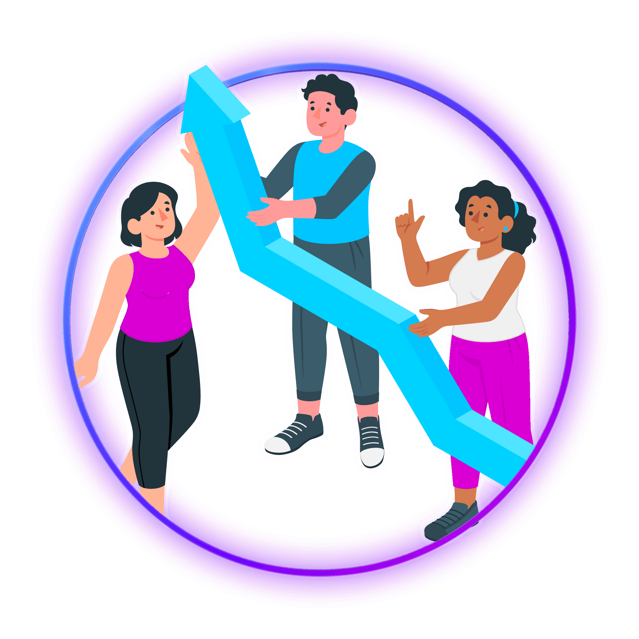 Process circle gradient